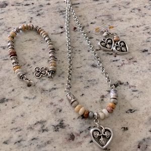 Brighton necklace, bracelet and earrings